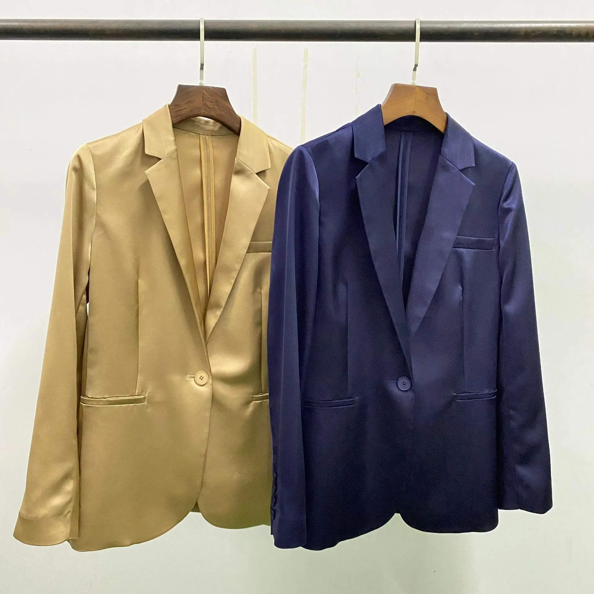 Withered A One Button Suit, Easy To Maintain Commuting Workwear, Light And Mature Women Clothes Tops Ropa Mujer Blazer Women