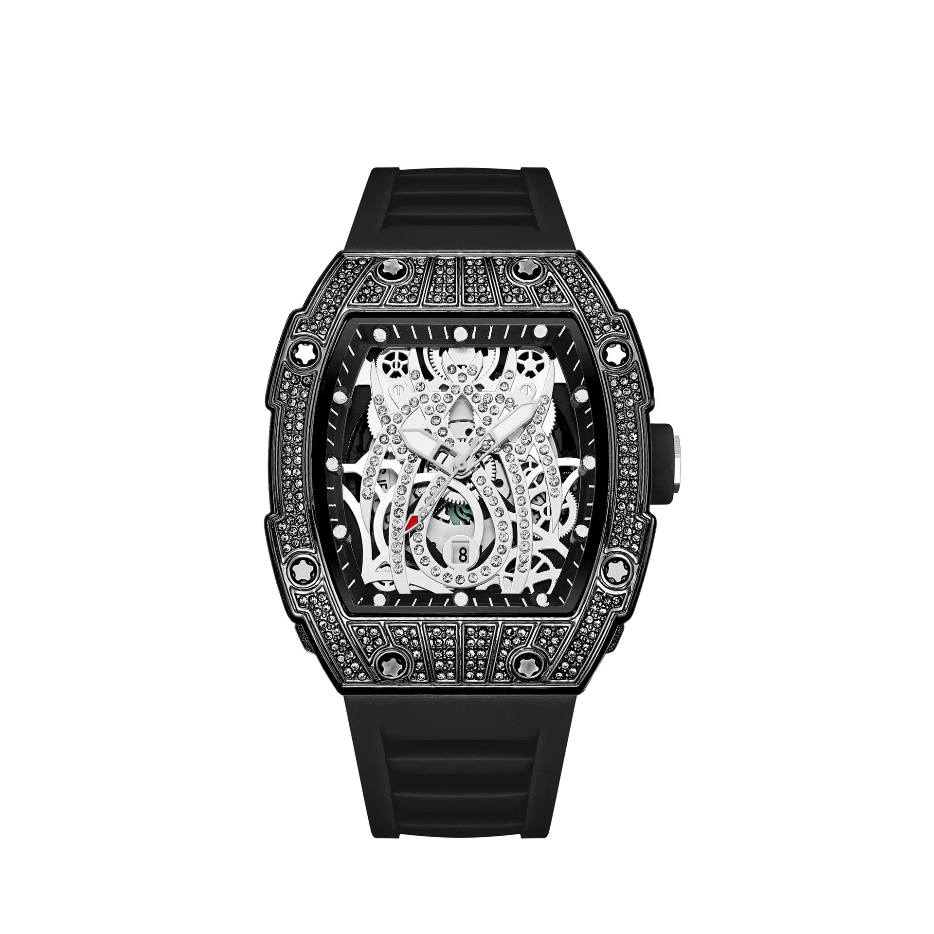 고품질 패션 토노형 풀 다이아몬드 각인 쿼츠 시계 남성 - Luxury Watch Engraving 리뷰 및 가격