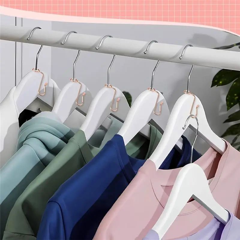 

SEWS-50PCS Hanger Connector Hooks Hanger Extender Hooks Stable Clothes Hanger Connector For Clothes Hangers