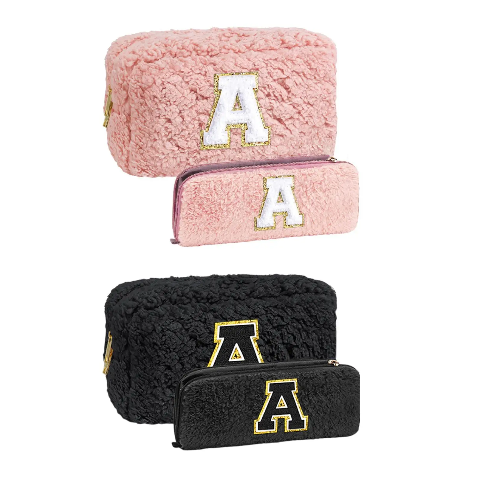 

Plush Makeup Bag Washing Pouch Fashion Plush Bag for Ladies Girls Family