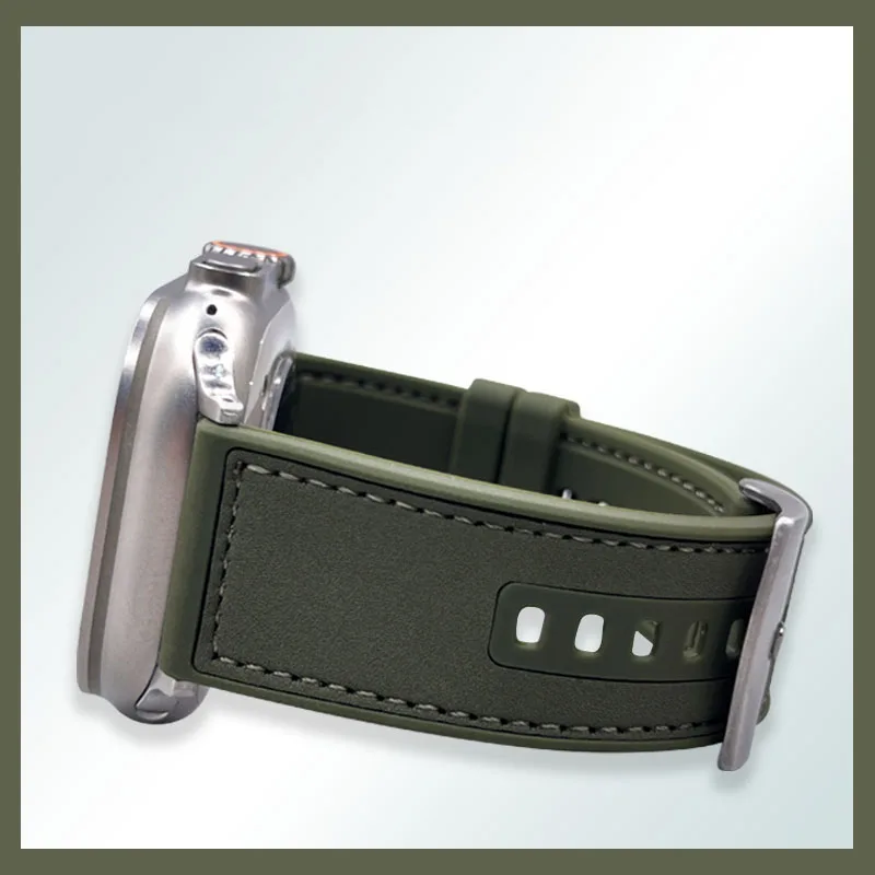 Braccialetti in pile di corallo per cinturino Apple Watch 49mm 45mm 41 44 42 40mm cinturino in pelle magnetica in silicone iWatch Ultra 9/8/7/6/5/4/SE