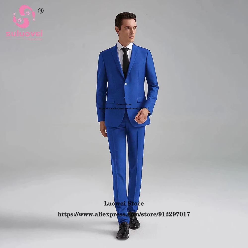 Classic Suits For Men Slim Fit Groom Wedding 3 Pieces Pants Set Groomsmen Prom Two Button Tuxedo Blazer Terno Masculino Completo