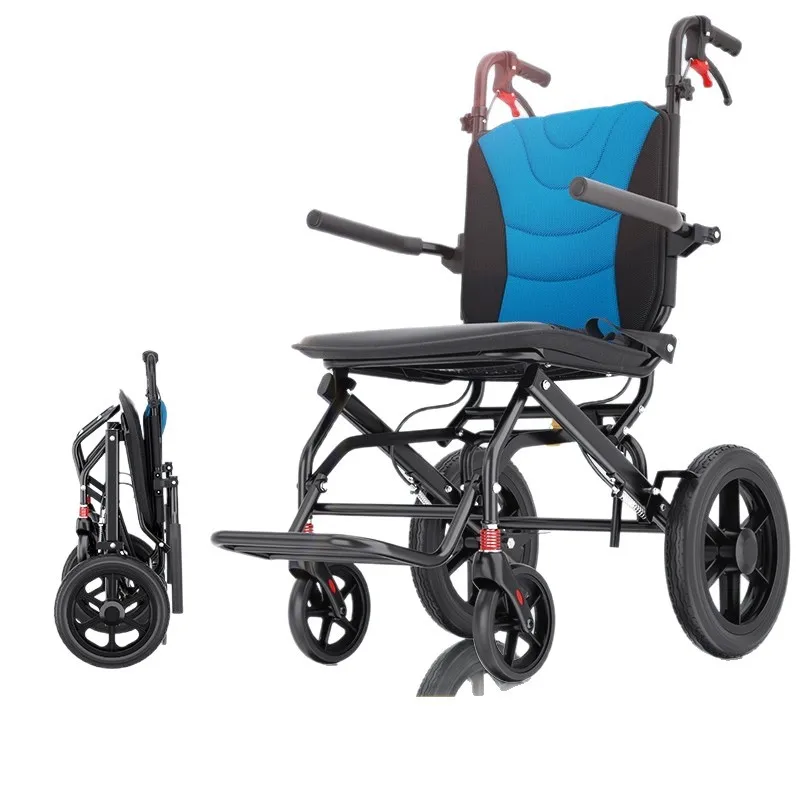 

Wheelchair foldable ultra-lightweight can be used on the plane, small portable travel trolley for the elderly