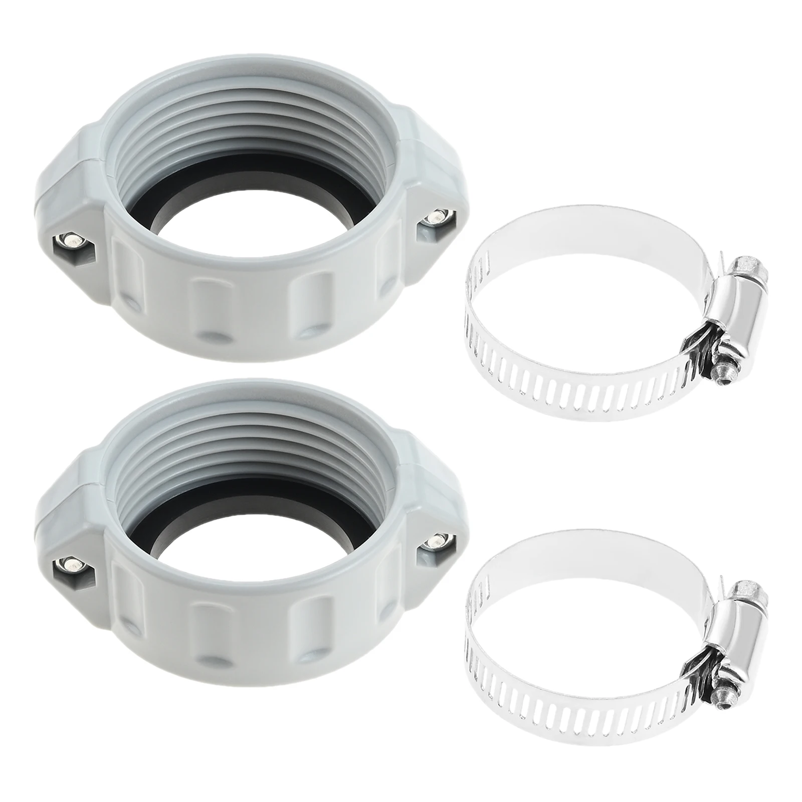 

2 Pcs Screw Rubber Seal O Ring P61514 Hot Tub Parts Pump Replacement Inflation Adapter Seals Gaskets Washers with 2 Hose Clamps