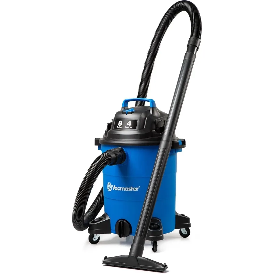 Blue Edition 8-Gallon 4 Peak HP Wet/Dry Vacuum with Blue Color and High-Performance Filtration for Heavy-Duty Cleanin