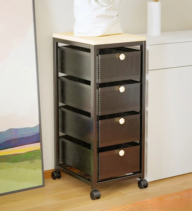 

Скандинавские тележки на колесиках с выдвижным ящиком для спальни, боковая стойка, тележка для хранения закусок, кухонная тележка на колесиках, мобильная еда