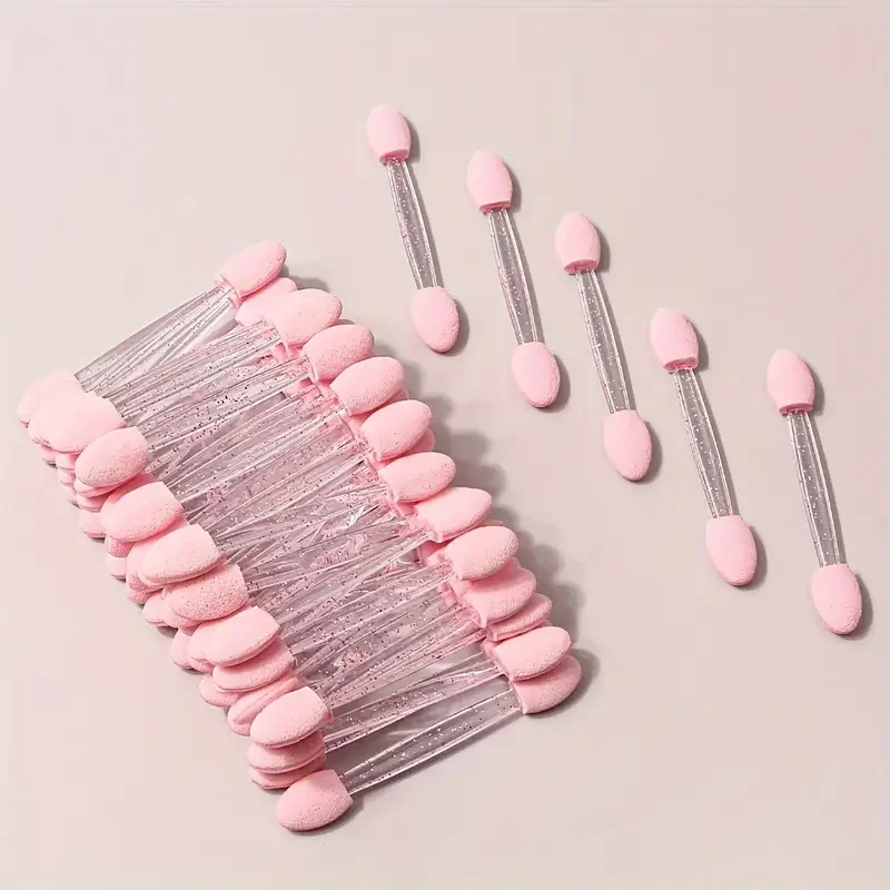 Nagelkunstpinsel, doppelseitig, chromfarben, rosa, schwarz, multifunktionaler Nagelpinsel, Nagelpuder-Applikator, Schwammstäbchen, Nagelzubehör – Detail 7