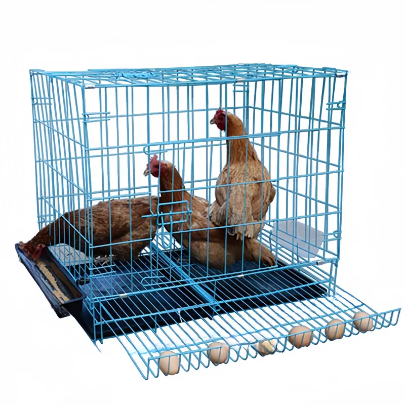 

Portable Mini Foldable Chicken Cage with Drop Tray - Premium Feeding Cage Solutions