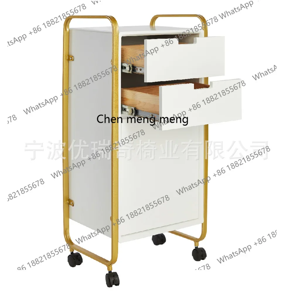 A139 Barber cart Hair salon Toolbox Hair cart with wheels Barber shop storage rack