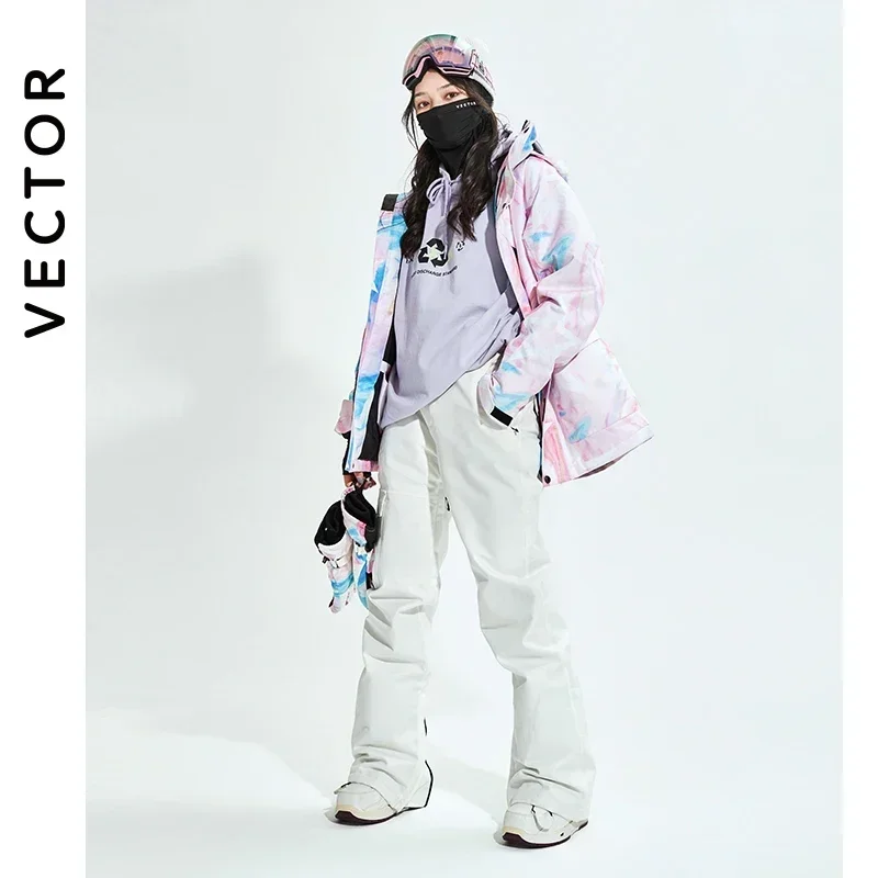 Victor 2024 mulheres homens jaqueta de esqui calças de esqui inverno quente à prova de vento à prova dwindproof água esportes ao ar livre snowboard casaco de esqui