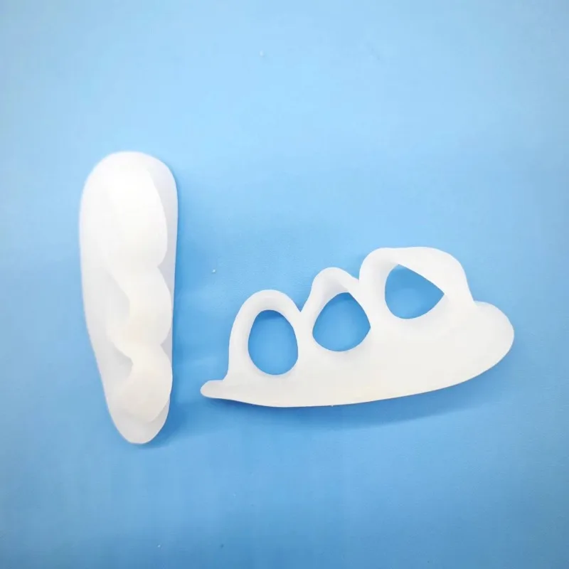 1Pair Reusable Silicone Gel Hammer Toe Corrector Straightener, Flexible Toe Adjuster Tool, Foot Care Support Cushion for Curled