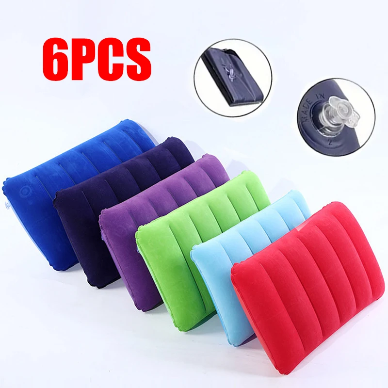 Air Cushion Pillow Inflatable Portable Neck  That Can Be Stored And Self Filled Suitable For Outdoor Travel Backrest Trips Camp