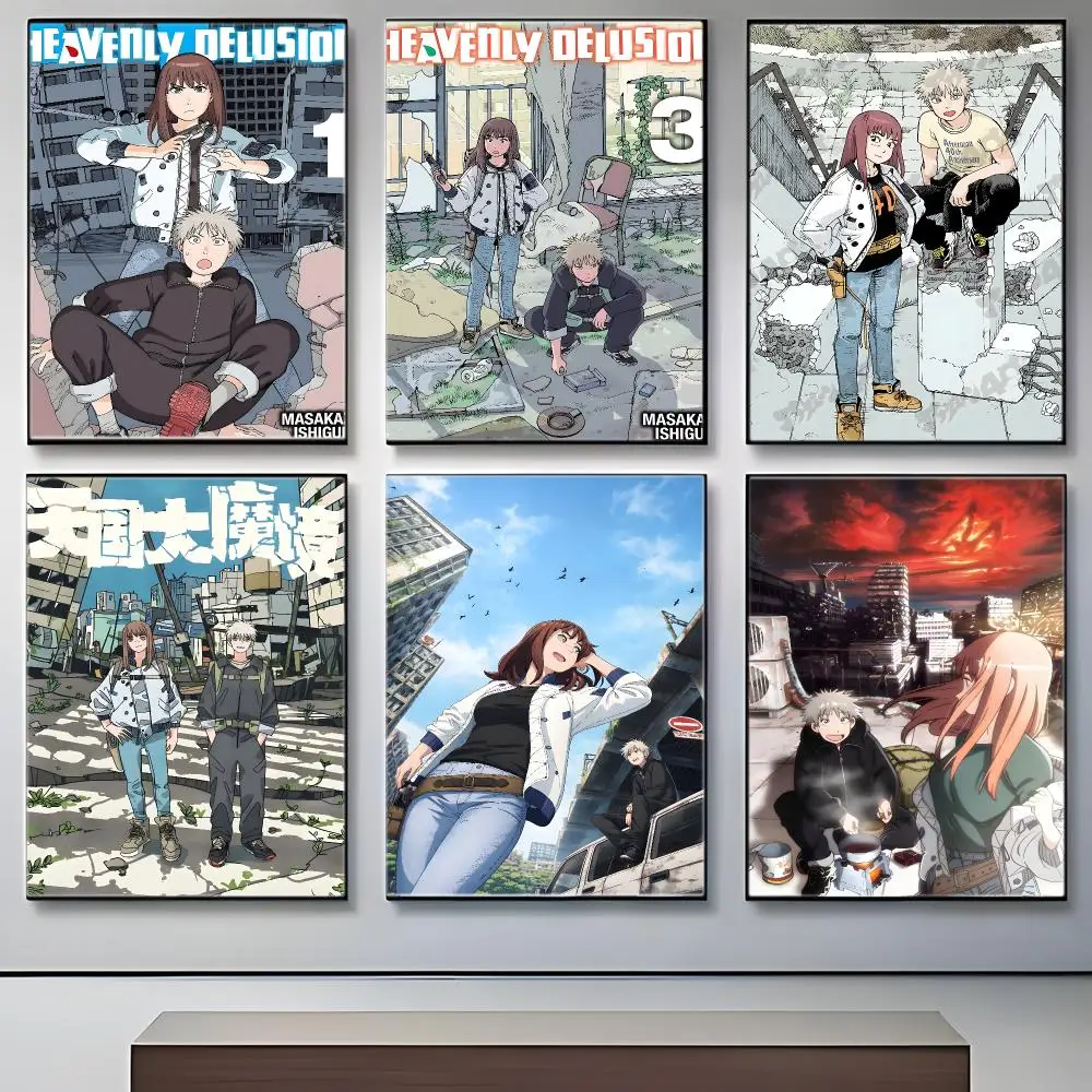 Anime Heavenly Delusion Poster Crease Free Waterproof Durable All Space Wall Decor