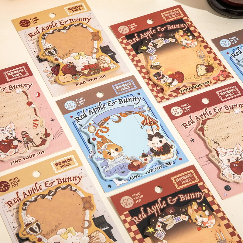 

Мультяшный клубничный кролик медведь липкий блокнот для заметок 30 шт. милое сообщение N раз липкие офисные канцелярские принадлежности журнал-планировщик