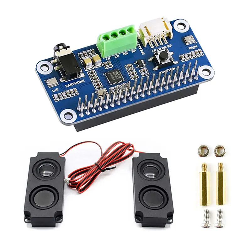 Imagem -06 - Raspberry Pi-hi-fi Sound Card Áudio de Baixa Potência Hat Stereo Encoding Play Decodificação Alto-falante para Rpi 4b 3b Mais 3b Zero w Wm8960