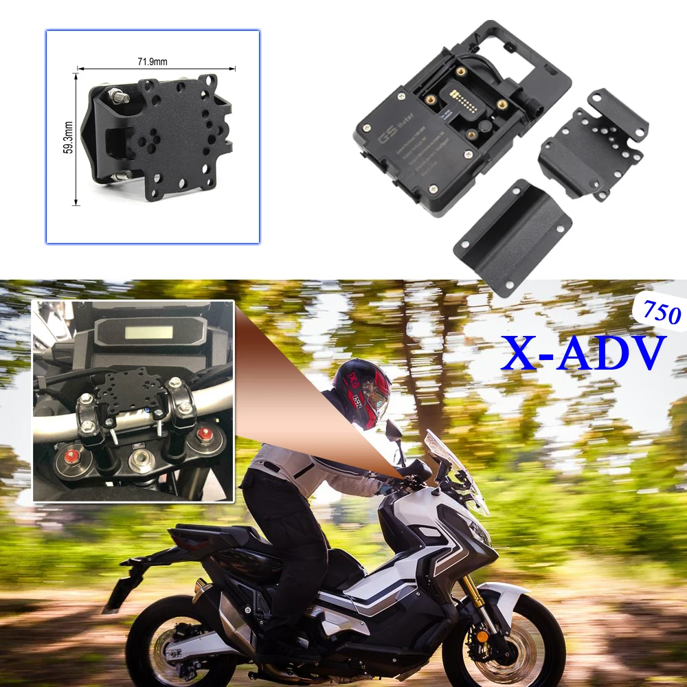 For Honda X-ADV 750 New Motorcycle Parts Front Phone Stand Holder Smartphone Phone GPS Navigaton Plate Bracket  2021-2022