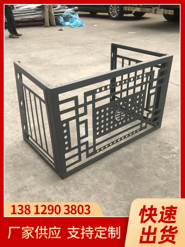 Punched aluminum veneer aluminum alloy air conditioner outer cover manufacturer custom door head white aluminum