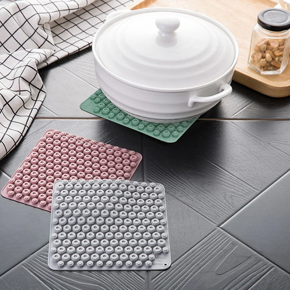 

3pcs Thickened Insulation Mats Heat Resistant Coasters Silicone Placemats for Home Restaurant Table Mat