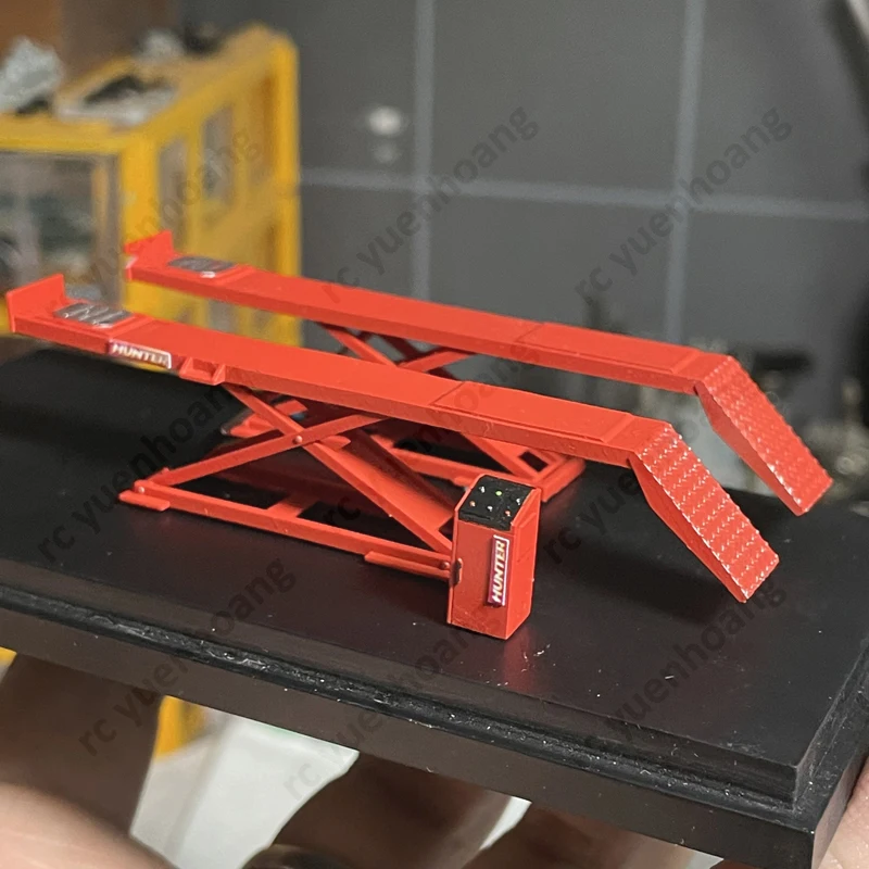 1Set 3D Gedruckt Simulation Allrad Ausrichtung Auto Reparatur Tools Kit Garage Szene Modifizierte Teile für 1/64 skala RC Auto Modell