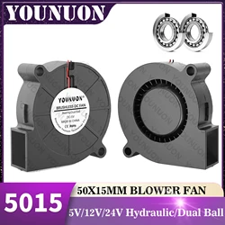 2PCS 5015 50mm DC 24V 12V 5V 2Pin Dual Ball/Hülse Lager Bürstenlosen Kühlung turbine Blower Fan 50mm x 15mm Gebläse Kühler Fan