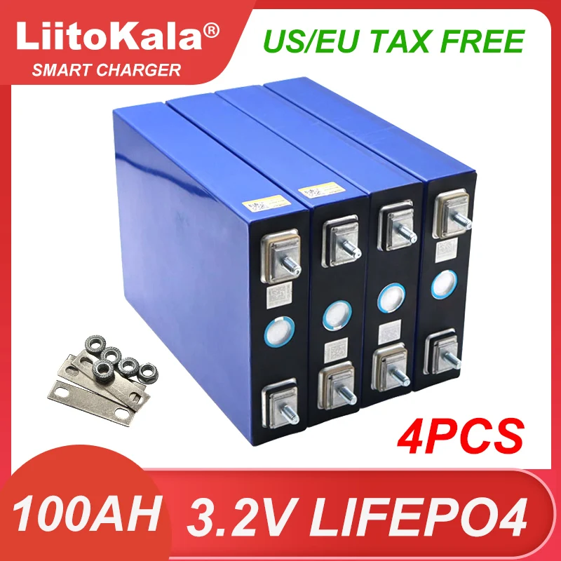 4-8pcs 3.2V 100Ah battery pack DIY 12V 24V 3C LiFePO4 Lithium iron phospha Motorcycle Electric Car motor batteries Tax Free