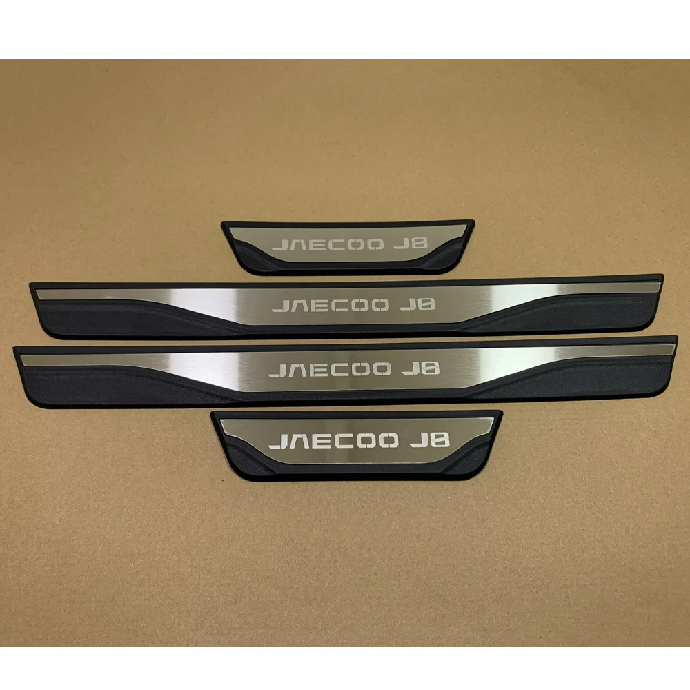 

For Jaecoo J8 2024 2025 Car Door Sill Scuff Plate Trim Protection Auto Threshold Pedal Accessories Styling Stickers 4piece