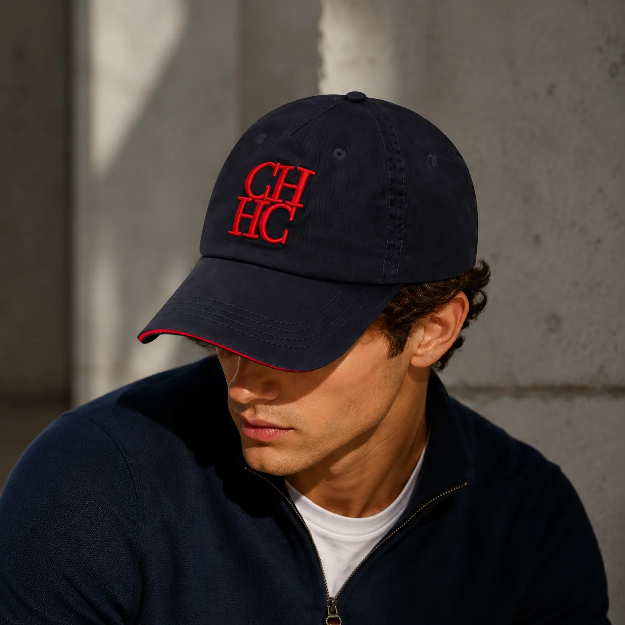 CH Unisex Embroidered Letter Baseball Cap Lightweight Adjustable Sun Hat Casual Outdoor Sports Travel Dad Hat for Men Women