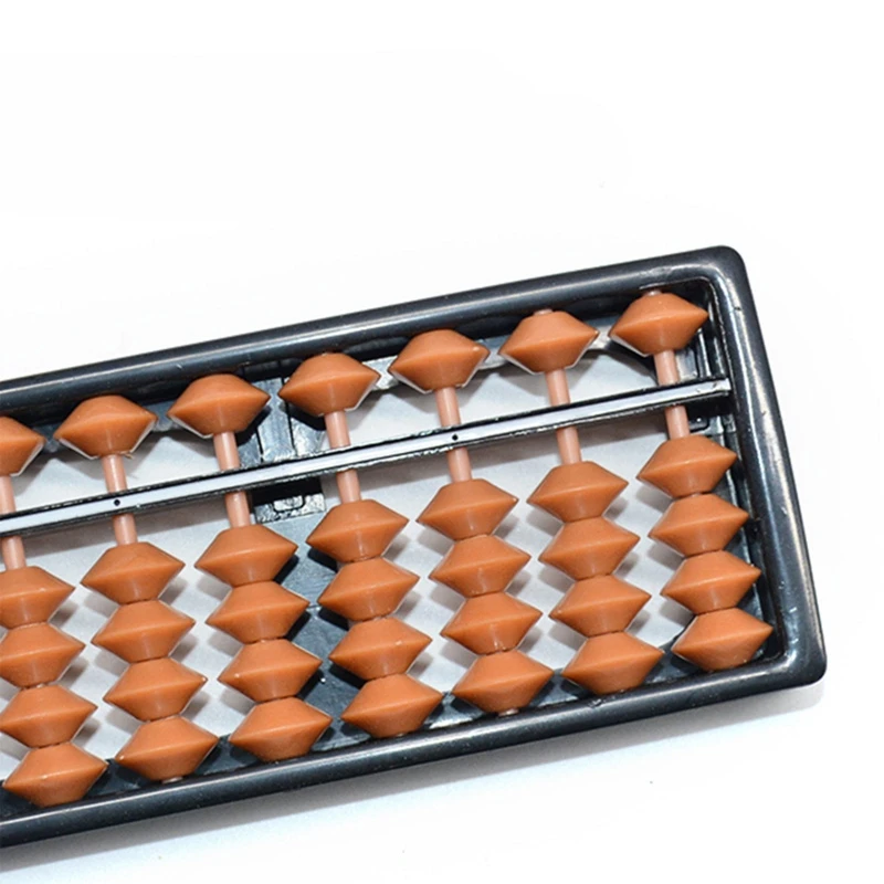 Professional Abacus with Reset Button Anti-Skid Rubber Feet Chinese Abacus Calculator for Students Teachers Math Lessons D5QC