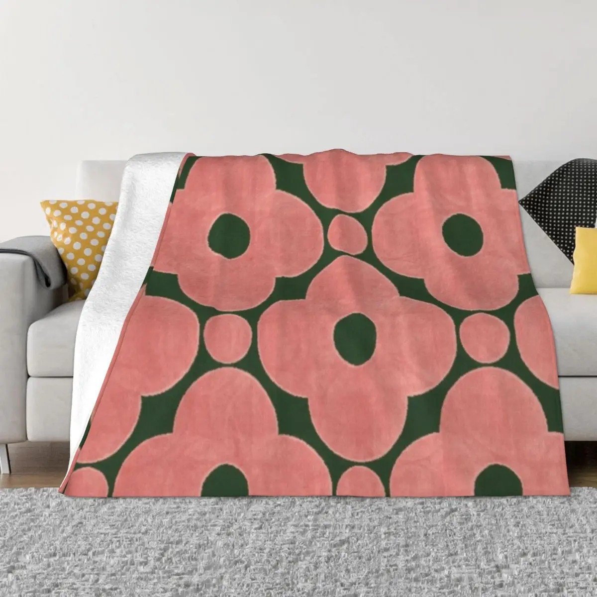 

Orla kiely flower design, green color kiely , orla kiely art Throw Blanket Cute Blanket Plaid Luxury Blanket halloween