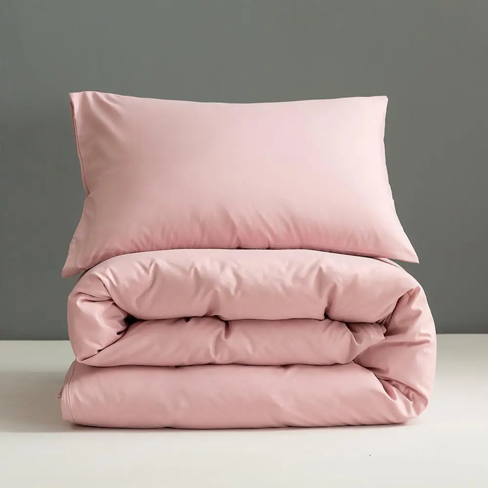 1 pc Quilt Cover Pink Bed Cover Pillowcase for Girls Solid Color pociel 200x220 Duvet Cover King Size ( no pillowcase)