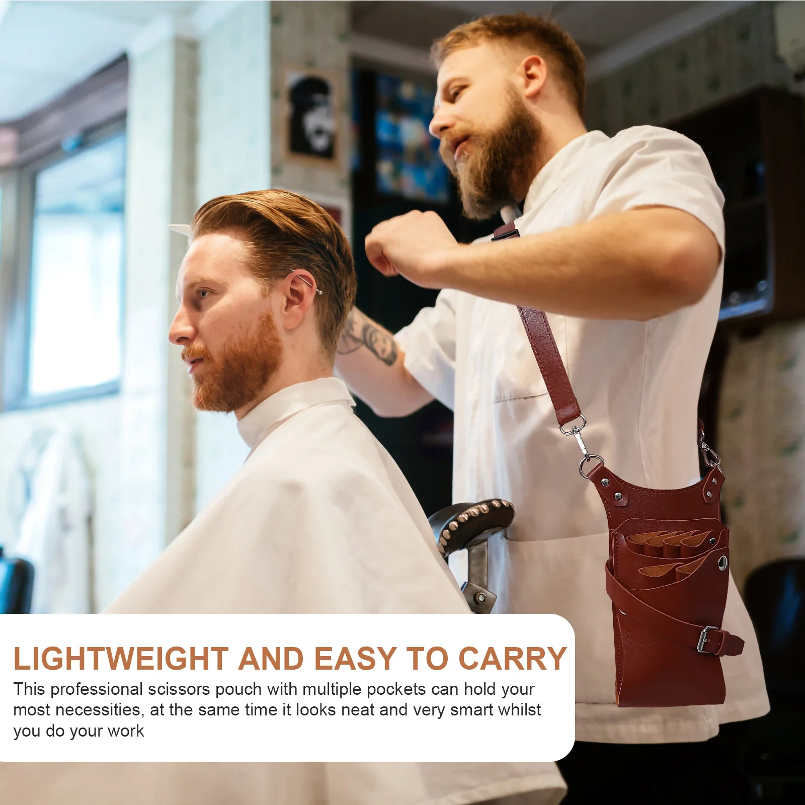 

Hairdressing Scissors Bag Compact Size Professional Organizer Barber Kit Pocket Lightweight Travel Friendly Styling