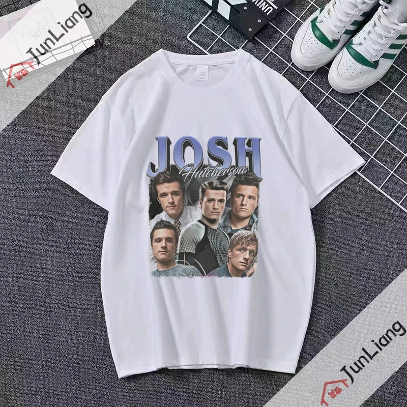 Movie TV Actor T Shirts Josh Hutcherson Short Sleeve Unise Y2k Men Clothing Top Shirt Oversized T-shirt Harajuku Graphic