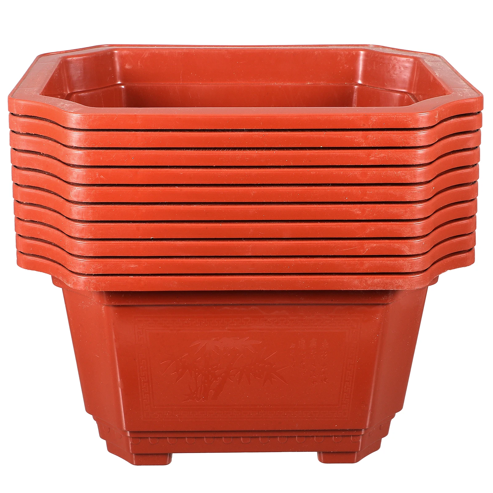 

10Pcs Durable Bonsai Thickened Plastic Flowerpot Classic Design Household Garden Planter Suitable for Succulents Ferns
