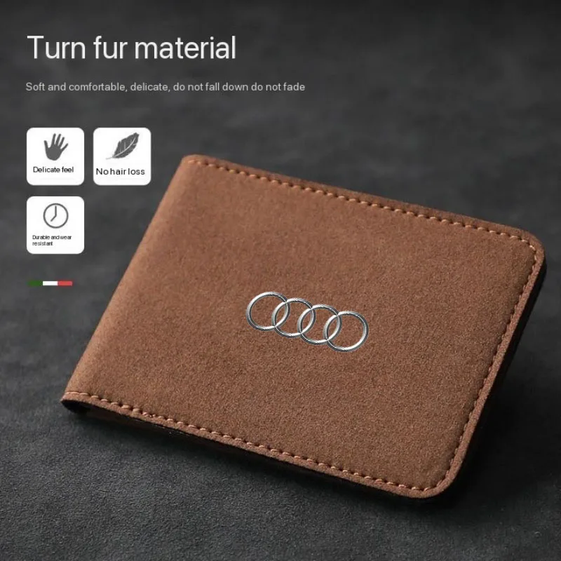 

Car Driving License Wallet ID Credit Card Holder for Audi Sline TT A1 A2 A4 A5 A6 A7 A8 Q1 Q2 Q3 Q5 Q8 RS RS5 RS6 RS7 Quattro