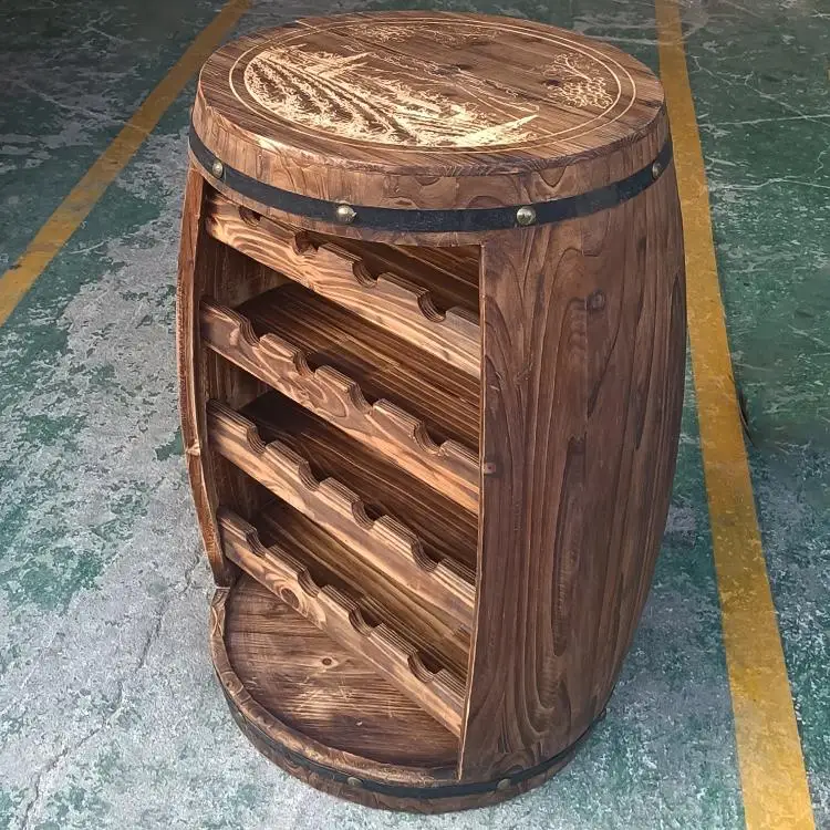 Picture 5: Wine barrel decoration oak wine rack, storage cabinet display case antique barrel solid wood bar wine barrel ra