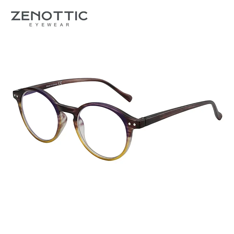 Zenot tische Retro runde Brille gegen blaues Licht/photo chrom/Myopie/Hyperopie/progressive Brille für Unisex – Detail 8