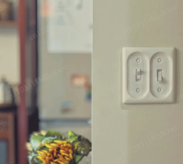 American Retro Ceramic White Switch Socket 120 Type Double Opening Lever Single Control Dual Control view 4