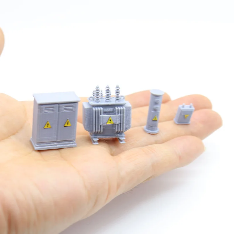 1set Mini Electrical Transformer Box Model Set Miniature Utility Cabinets Accessories DIY Landscape Desktop Decorations Decor