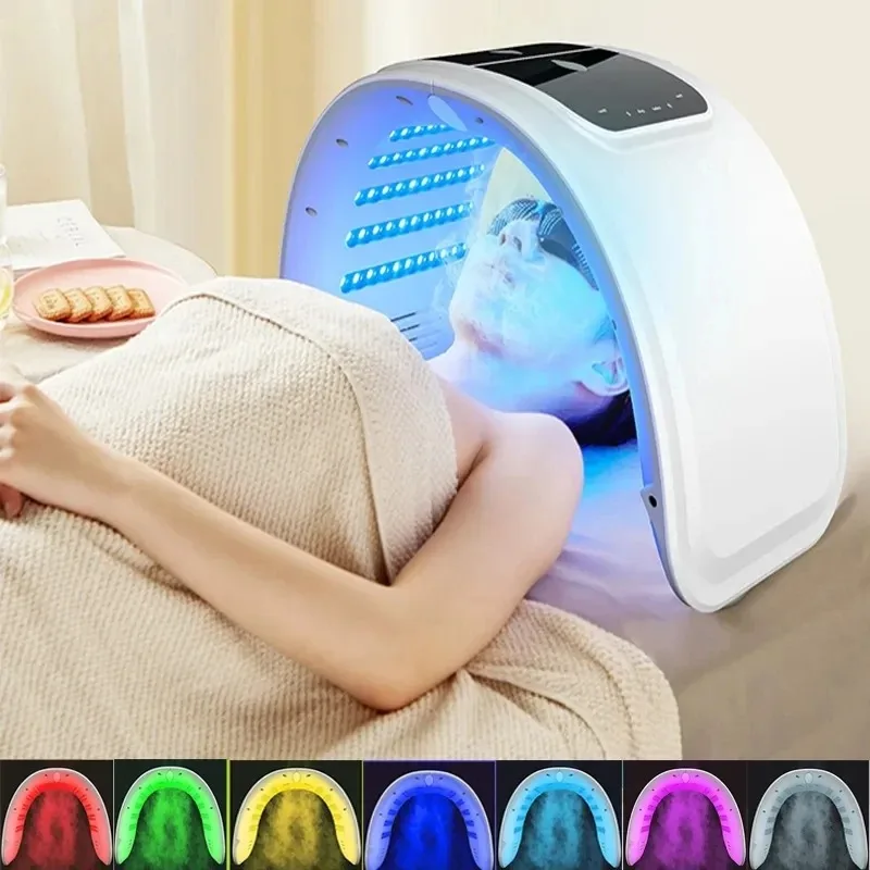 전문가용 7색 PDT LED 마스크 얼굴 적색광 치료 피부 재생 장치 페이스 리프트 주름 방지 뷰티 기기