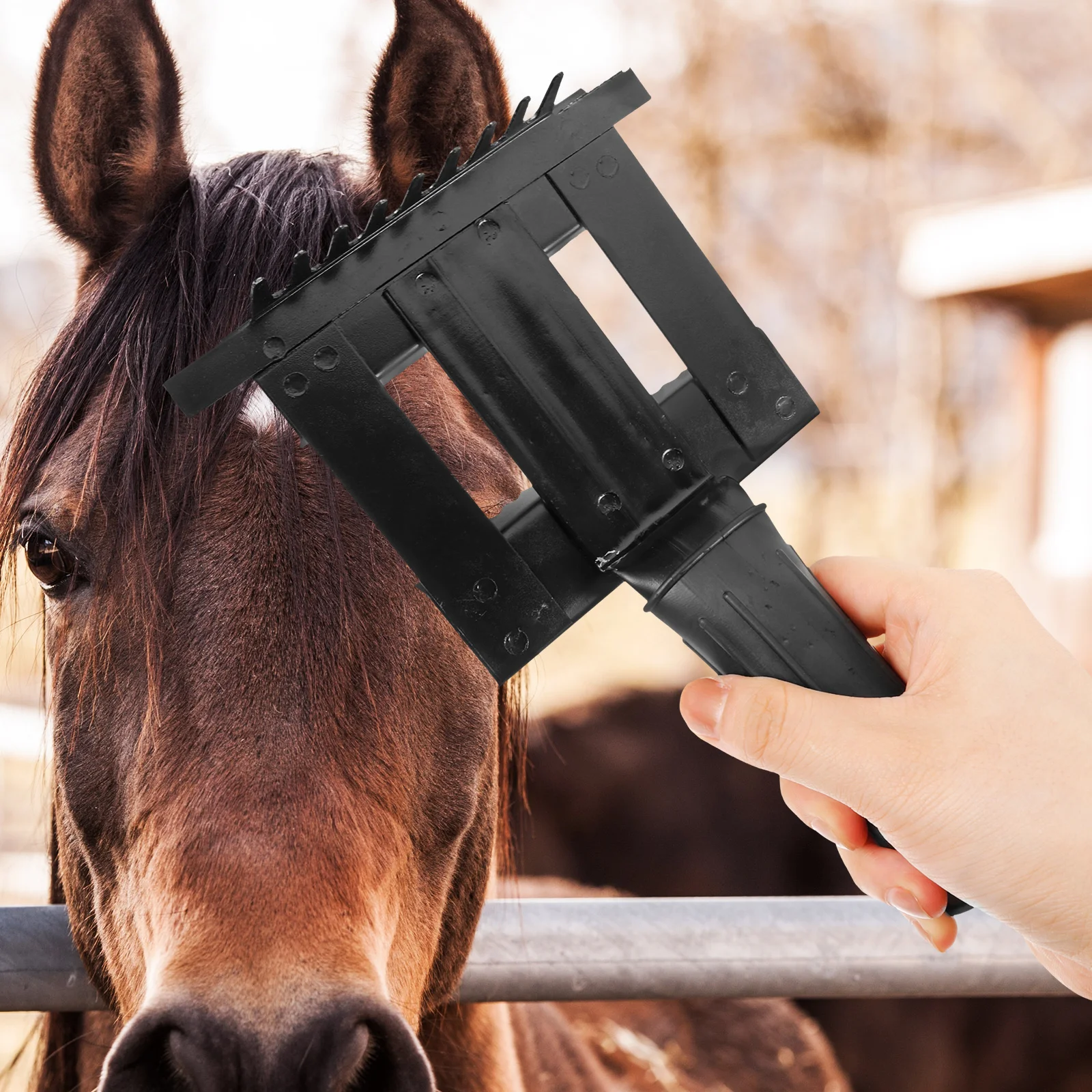 مشط العناية بالحيوانات الأليفة، مقبض مريح غير قابل للانزلاق، فرشاة شعر خفيفة الوزن ومقاومة للاهتراء، فرشاة شعر للكلاب الماشية والحصان #4