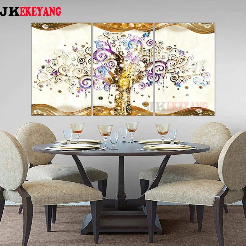 3pcs 5D Diy round/square diamond painting Abstract flower Diamond Mosaic Embroidery cross stitch Y4322