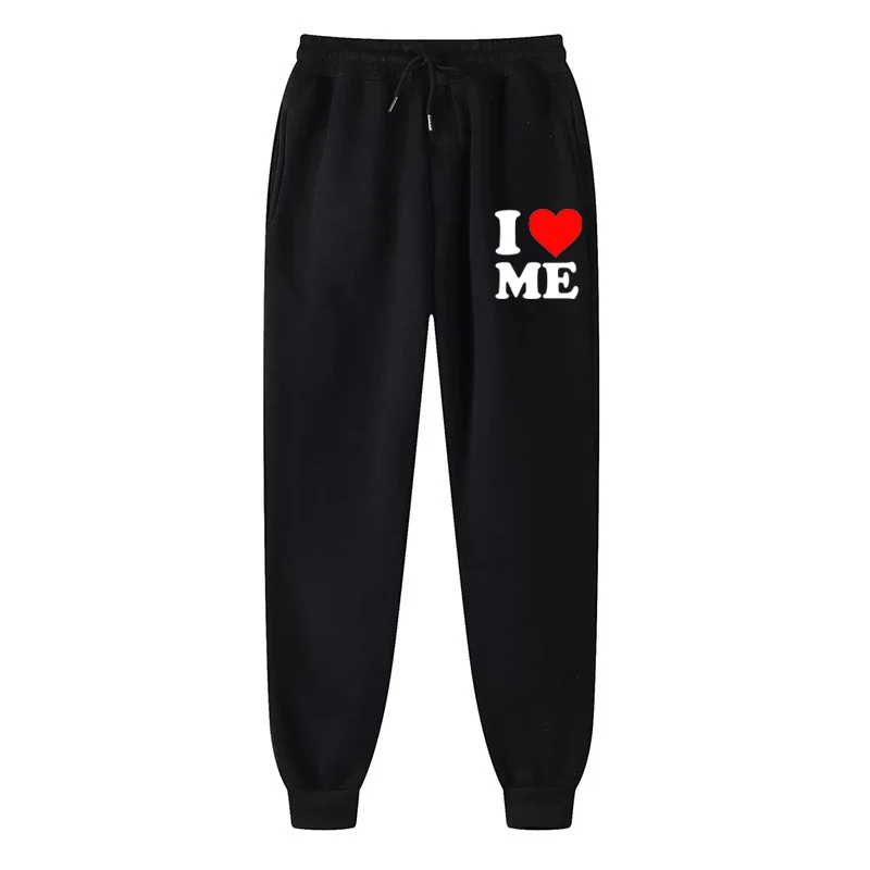 I Love Me Print Pants New Fashion Couple Clothing Long Pants Casual Fitness Trousers Men Women Outdoor Sweatpants Running Pants