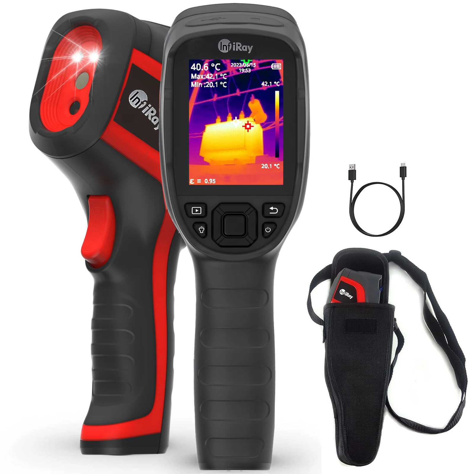 Infiray Infrared Thermal Camera 256 x 192 PCB Electronics Repair Wall Floor Pipe Leak HVAC Temperature Thermal Imager Imaging