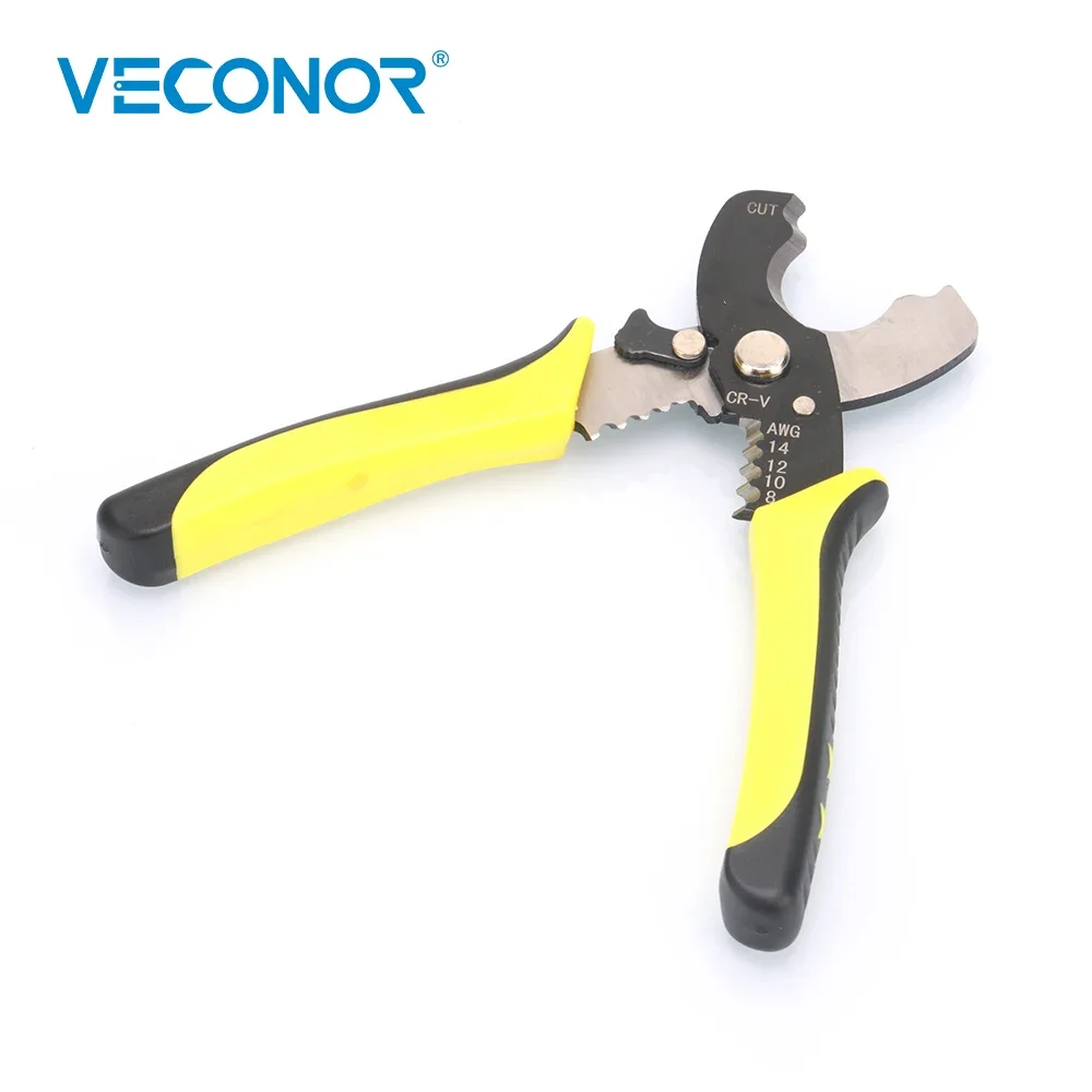 Multifunctional Cable Wire Stripper Stripping Cutter Knife Crimper AWG & Metric Scale