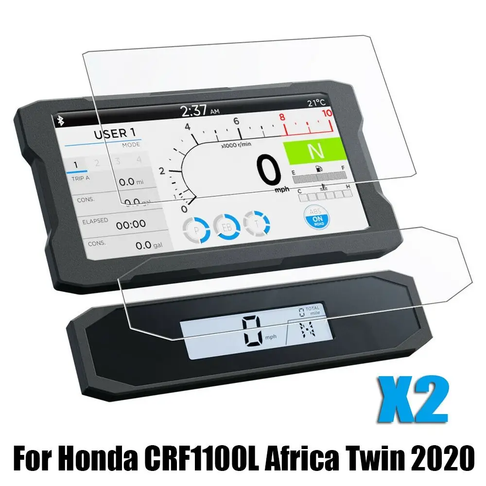 HD Tempered Glass Screen Protector Motorcycle Instrument Film Speedometer Protective Films For Honda CRF1100L Africa Twin 2020