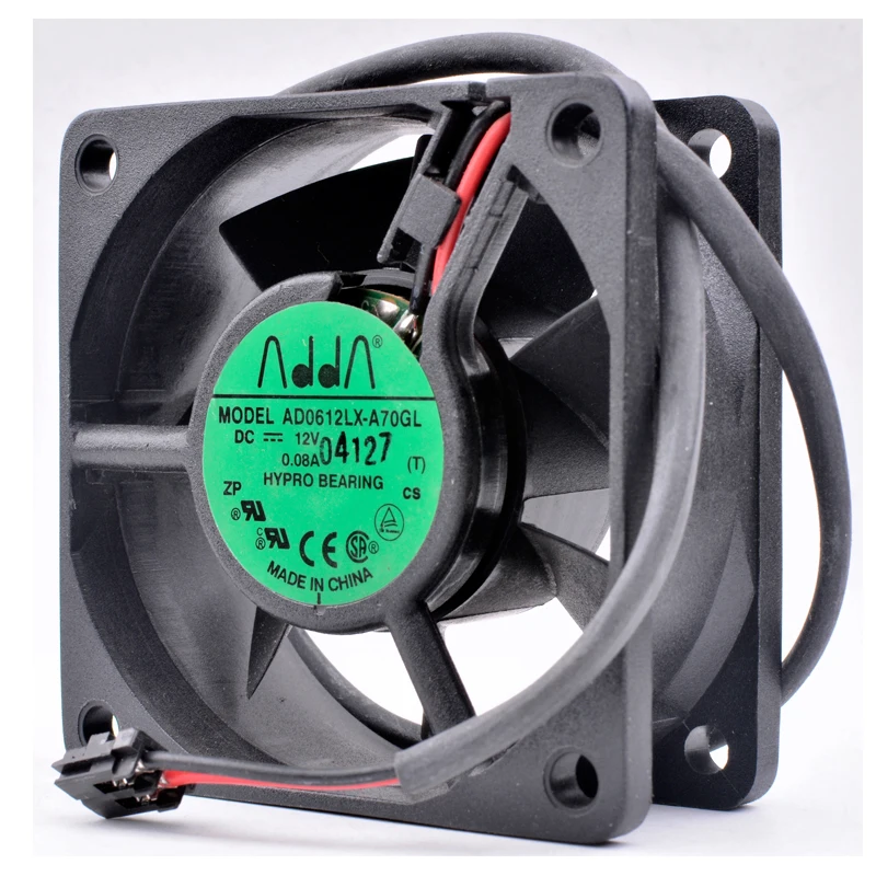 Original AD0612LX-A70GL 6cm 6025 60x60x25mm 12V 0.08A 2 lines 2pin silent equipment cooling fan