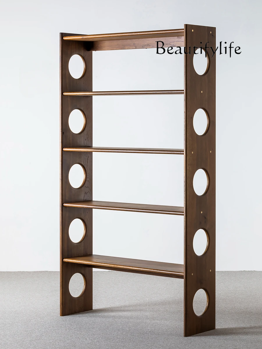 

Nordic Style Multi-Grid Bookshelf Italian Minimalist Shelf Modern Light Luxury Living Room Display Rack