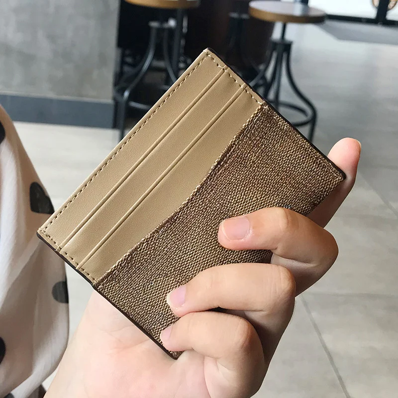 Luxury PU Leather Multi-Function Small Card Bag Ultra-thin Men's Woman Credit Card Case ID Organizer Business Card Holde Purse