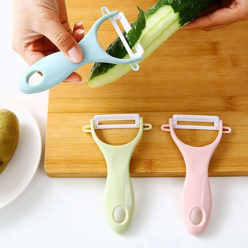 Fruit Peeler Dishwasher Safe Multi-function Ceramic Ergonomic Handle Potato Peeler Sharp Blade Fruit Peeler Cookware Supplies