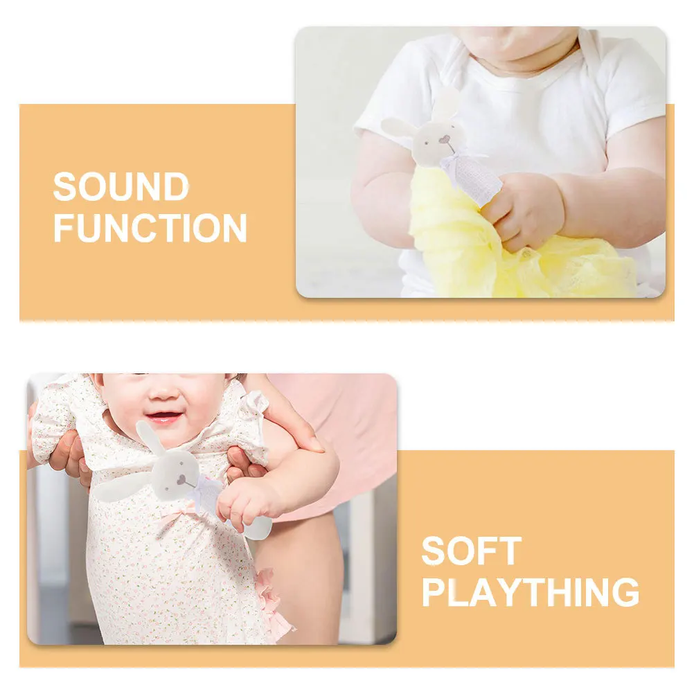 قطعتان من خشخيشات الأطفال على شكل حيوانات ناعمة للمواليد الجدد، ألعاب للعب والتقاط للرضع والأطفال الصغار